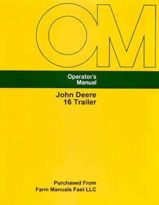 John Deere 16 Trailer Manual