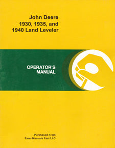 John Deere 1930, 1935, and 1940 Land Leveler Manual