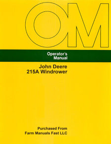 John Deere 215A Windrower Manual