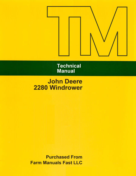 John Deere 2280 Windrower - Service Manual