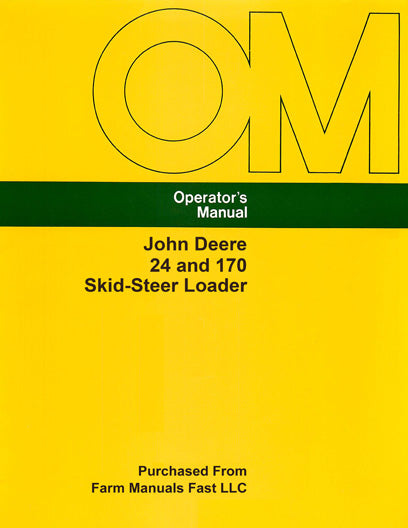 John Deere 24 and 170 Skid-Steer Loader Manual