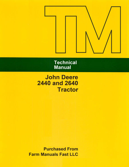 John Deere 2440 and 2640 Tractor - Service Manual