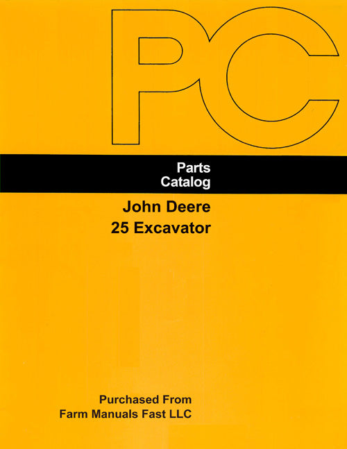 John Deere 25 Excavator - Parts Catalog