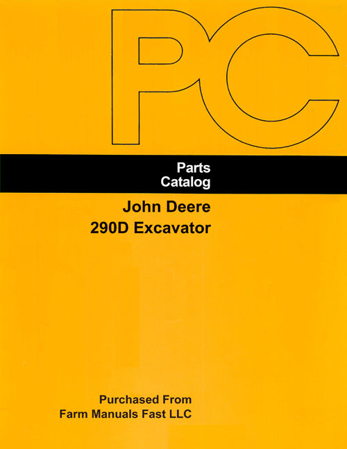 John Deere 290D Excavator - Parts Catalog