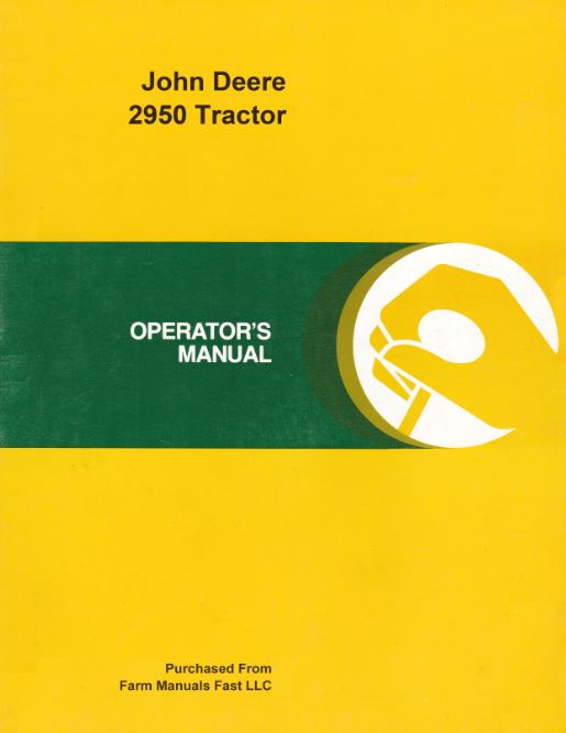 John Deere 2950 Tractor Manual