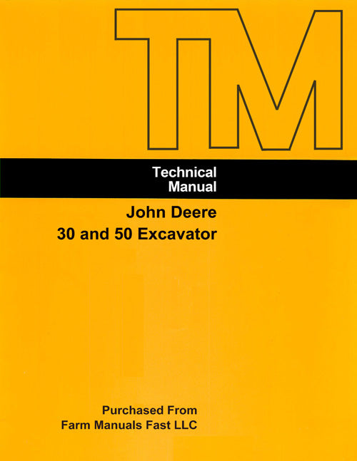 John Deere 30 and 50 Excavator - COMPLETE Service Manual