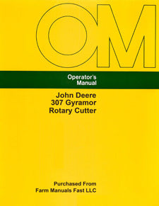 John Deere 307 Gyramor Rotary Cutter Manual