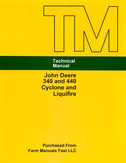 John Deere 340 and 440 Cyclone and Liquifire Snowmobile - Service Manual