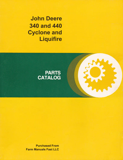 John Deere 340 and 440 Cyclone and Liquifire Snowmobiles - Parts Catalog