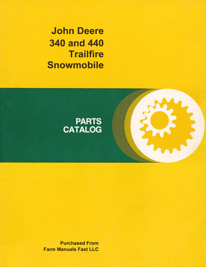 John Deere 340 and 440 Trailfire Snowmobile - Parts Catalog