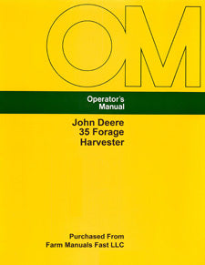 John Deere 35 Forage Harvester Manual