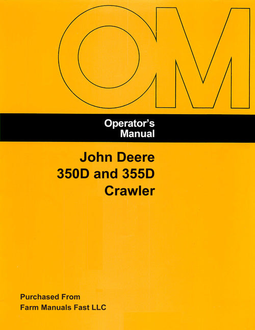 John Deere 350D and 355D Crawler Manual