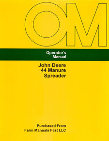 John Deere 44 Manure Spreader Manual