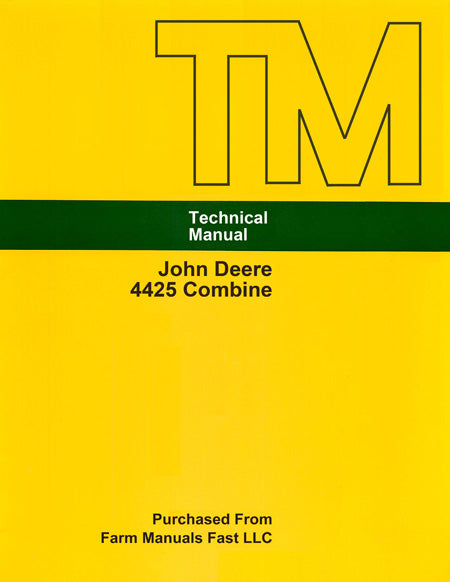 John Deere 4425 Combine - Service Manual