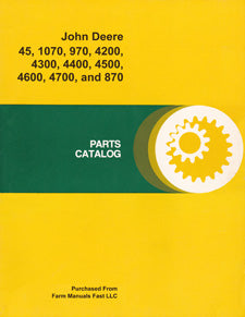 John Deere 45, 1070, 970, 4200, 4300, 4400, 4500, 4600, 4700, and 870 Rear Blade - Parts Catalog