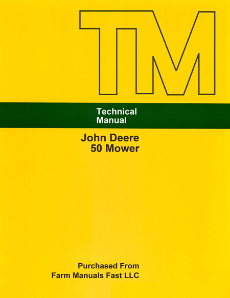 John Deere 50 Mower - Service Manual