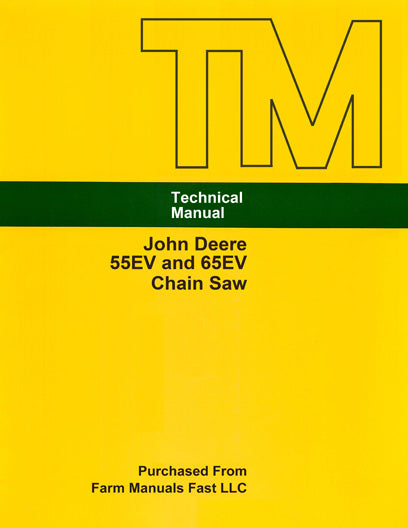 John Deere 55EV and 65EV Chain Saw - Service Manual