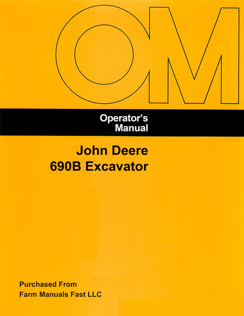 John Deere 690B Excavator Manual