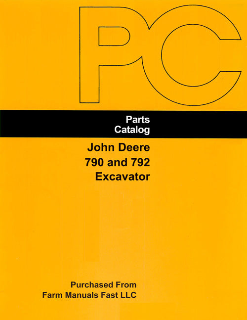 John Deere 790 and 792 Excavator - Parts Catalog