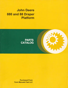 John Deere 880 and 88 Draper Platform - Parts Catalog