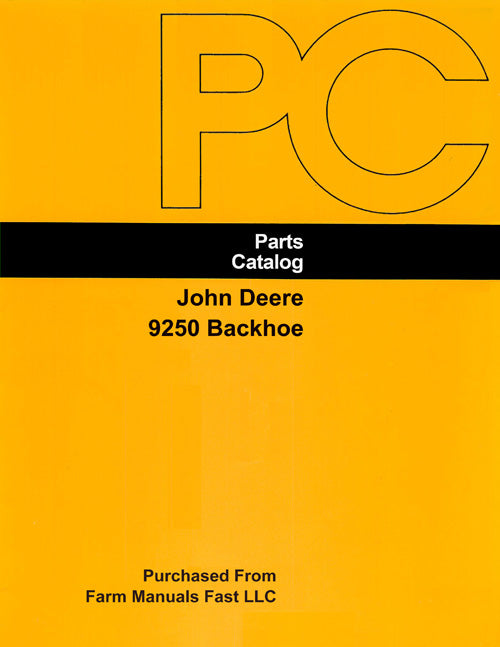 John Deere 9250 Backhoe - Parts Catalog