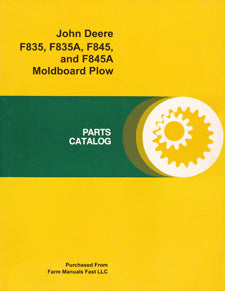 John Deere F835, F835A, F845, and F845A Moldboard Plow - Parts Catalog
