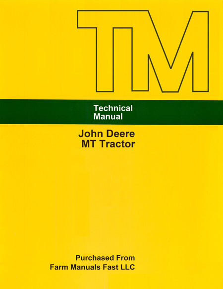 John Deere MT Tractor - Service Manual