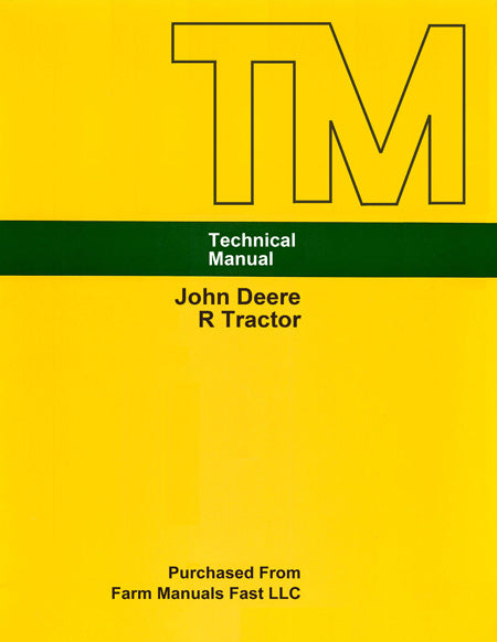 John Deere R Tractor - Service Manual