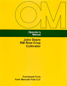 John Deere RM Row-Crop Cultivator Manual