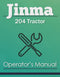 Jinma 204 Tractor Manual Cover