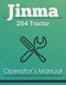 Jinma 254 Tractor Manual Cover