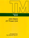 John Deere 217 Power Unit - Service Manual Cover