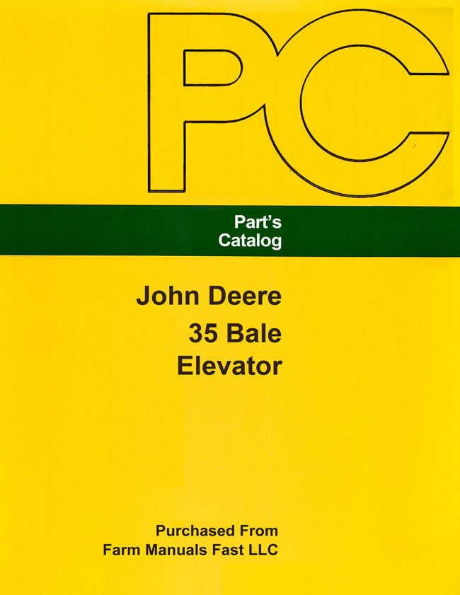 John Deere 35 Bale Elevator - Parts Catalog Cover