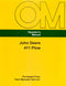 John Deere 411 Plow Manual Cover