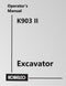 Kobelco K903 II Excavator Manual Cover