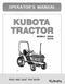 Kubota B1550 and B1750 Tractor Manual