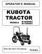 Kubota B1550HST and B1750HST Tractor Manual