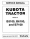 Kubota B5100D, B5100E, B6100D, B6100E, and B7100D Tractor - COMPLETE Service Manual