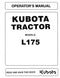 Kubota L175 Tractor Manual