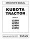 Kubota L2250, L2550, L2850, and L3250 Tractor Manual