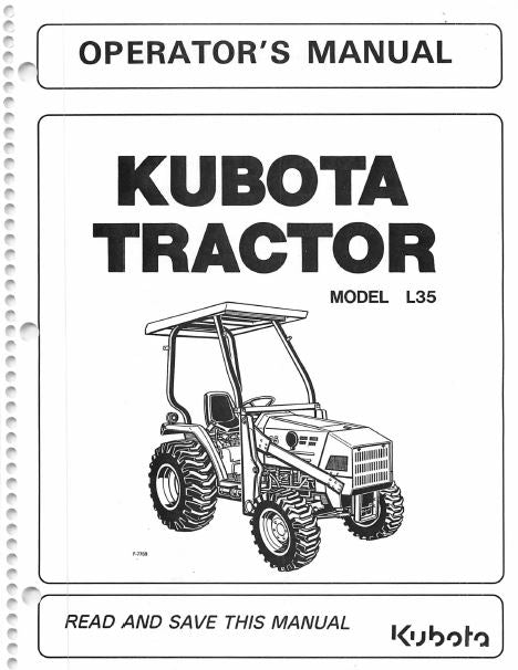Kubota L35 Tractor Manual