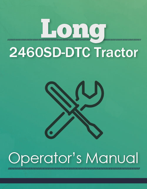 Long 2460SD-DTC Tractor Manual Cover