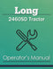 Long 2460SD Tractor Manual Cover
