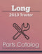 Long 2610 Tractor - Parts Catalog Cover