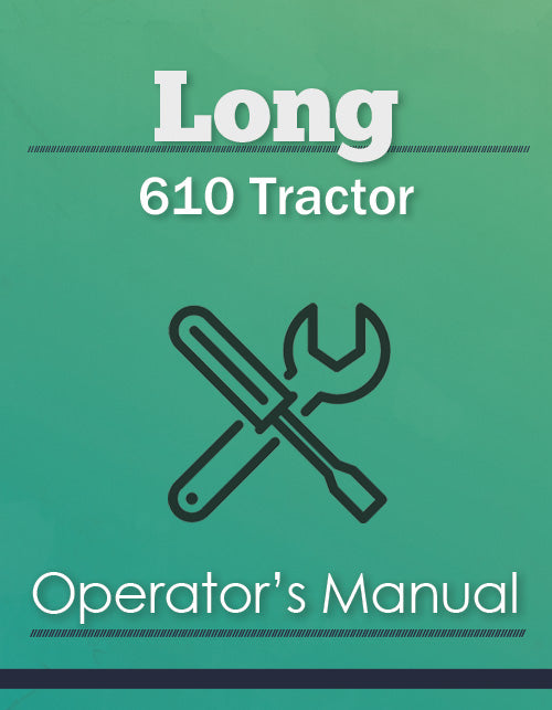 Long 610 Tractor Manual Cover
