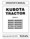 Kubota M4950, M4950DT, M5950, M5950DT, M6950, M6950DT, M7950, M7950DT, M8950, and M8950DT Tractor Manual