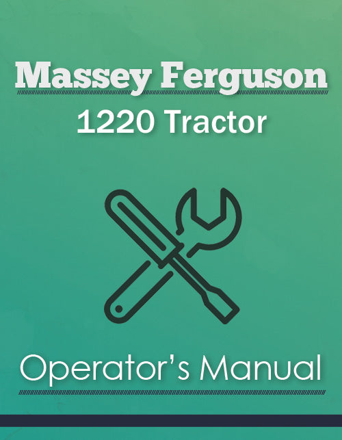 Massey Ferguson 1220 Tractor Manual Cover