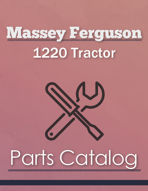 Massey Ferguson 1220 Tractor - Parts Catalog Cover