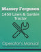 Massey Ferguson 1450 Lawn & Garden Tractor Manual Cover