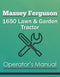 Massey Ferguson 1650 Lawn & Garden Tractor Manual Cover